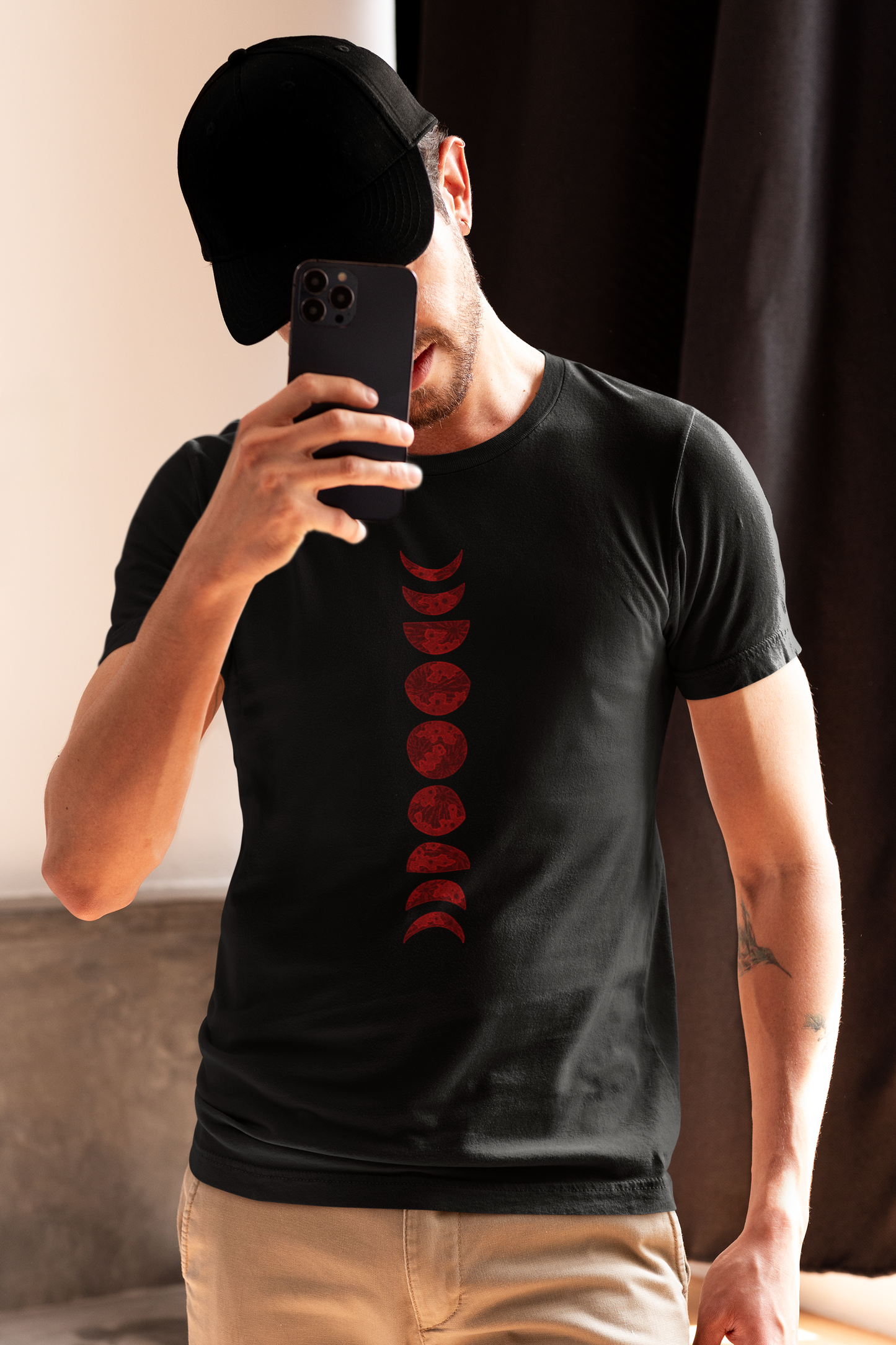 Red Moon Phase T-Shirt