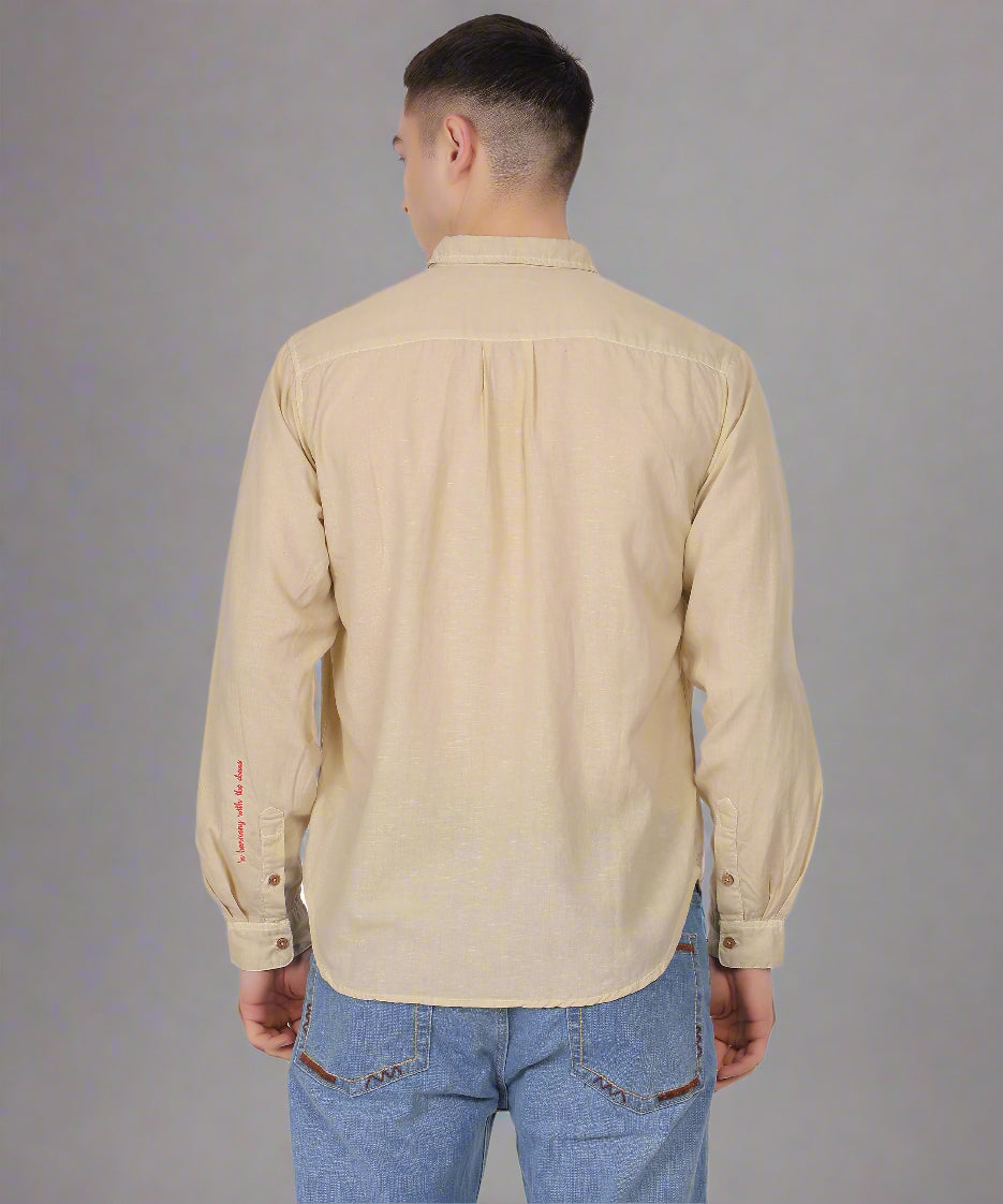 Sand Tencel Lyocell Linen Shirt