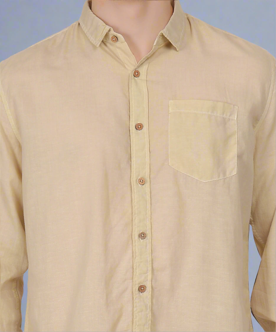 Sand Tencel Lyocell Linen Shirt