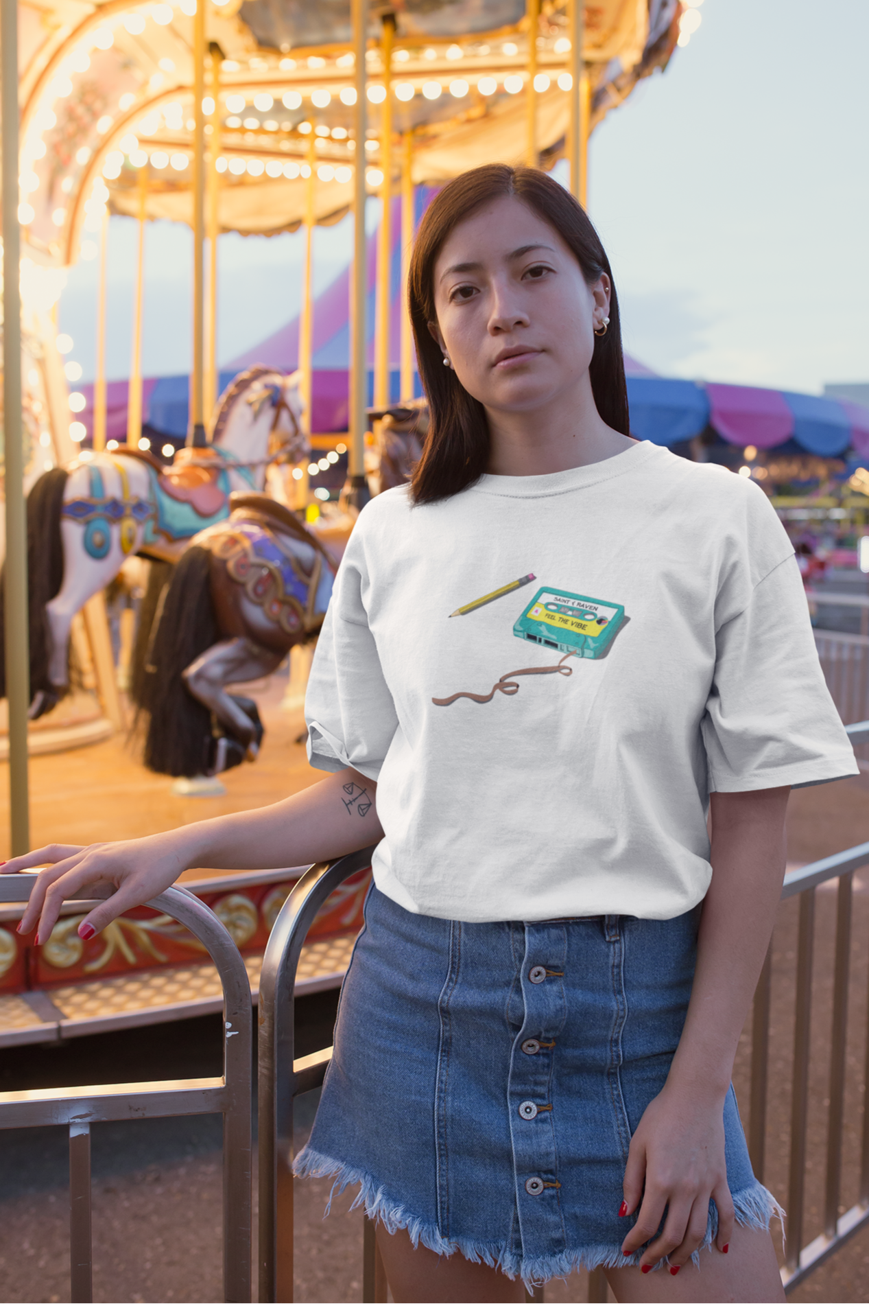 Cassette and Pencil T-Shirt